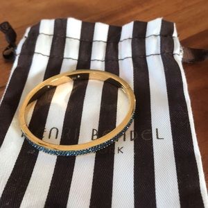 Henri Bendel blue rhinestone bangle